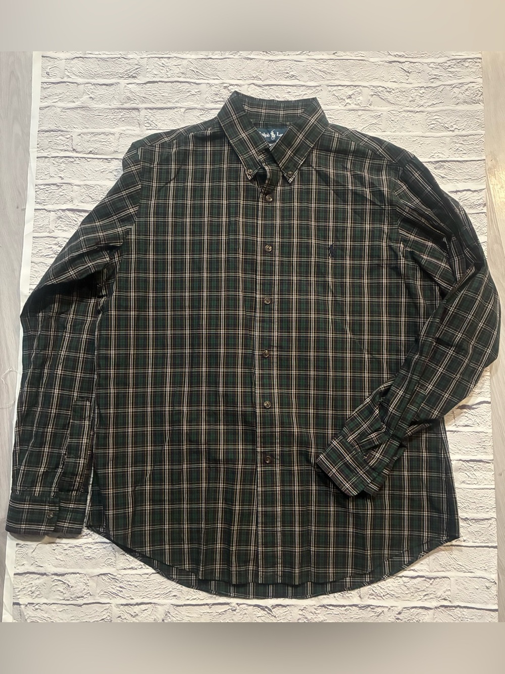 Ralph Lauren Green Plaid Button-Down Shirt